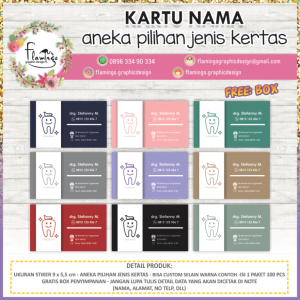 KARTU NAMA DOKTER GIGI 1 sisi