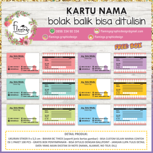 KARTU NAMA DOKTER GIGI - SISI BALIK NYA BISA DITULISIN